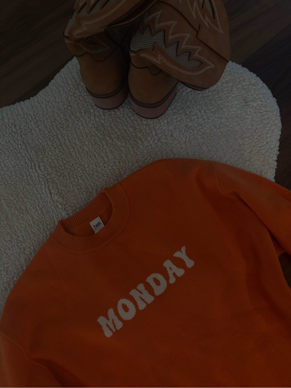 SIMONS Orange 'Monday' Sweater